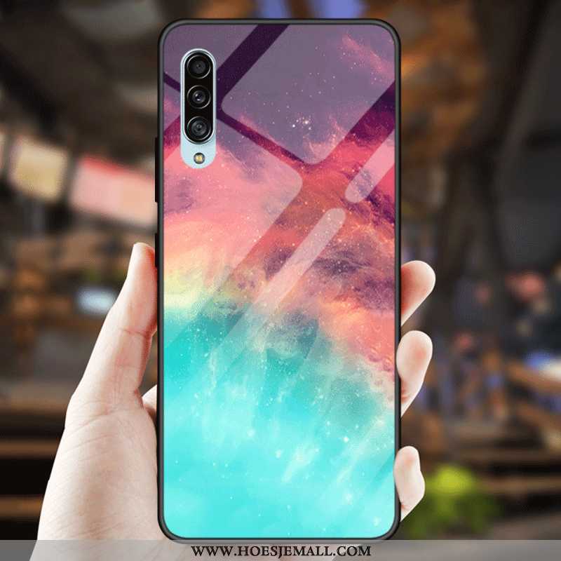 Hoesje Samsung Galaxy A70s Persoonlijk Scheppend Eenvoudige Zacht Pas Hoes Bescherming Blauwe