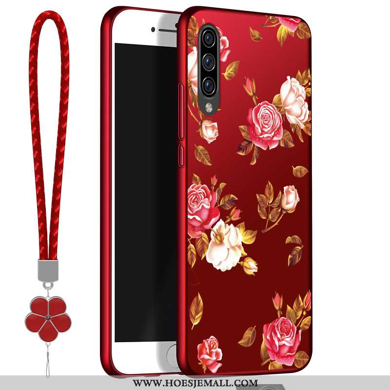 Hoes Samsung Galaxy A70s Persoonlijk Trend Siliconen Anti-fall Ster All Inclusive Rood