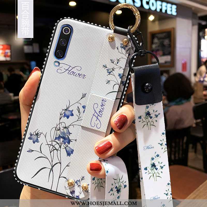 Hoesje Samsung Galaxy A70s Hanger Trend Anti-fall Siliconen Mobiele Telefoon Kunst Ster Witte
