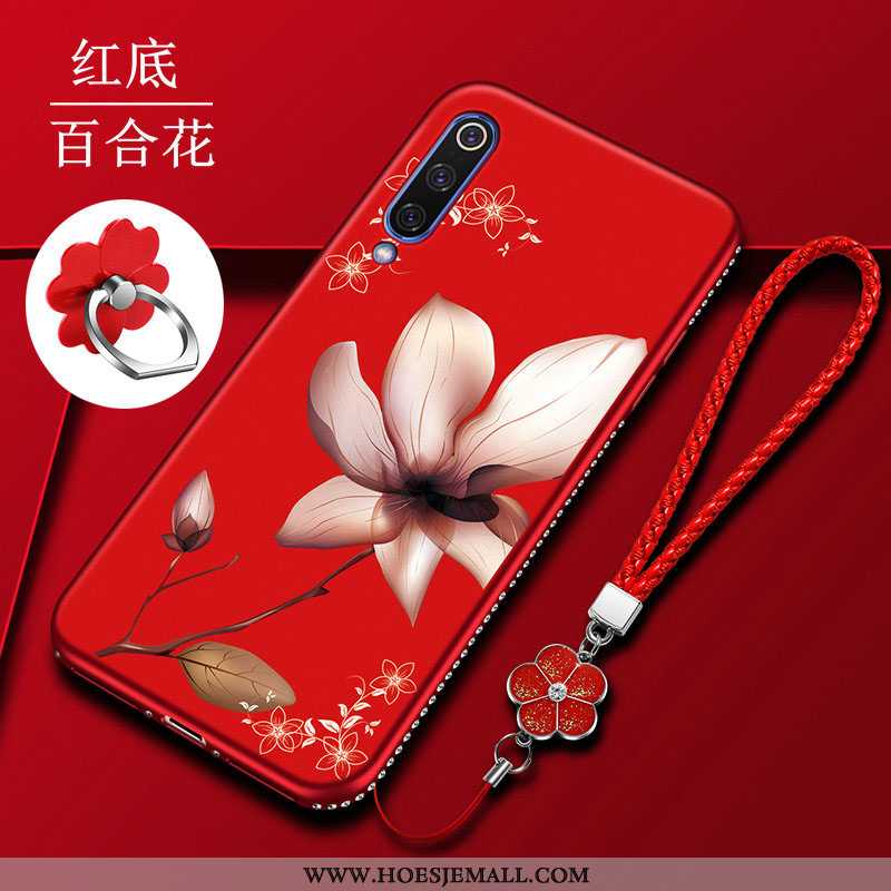 Hoesje Samsung Galaxy A70s Zacht Siliconen Ster Bloemen Kunst Trend Rood