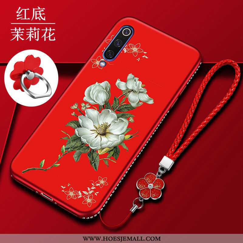 Hoesje Samsung Galaxy A70s Zacht Siliconen Ster Bloemen Kunst Trend Rood