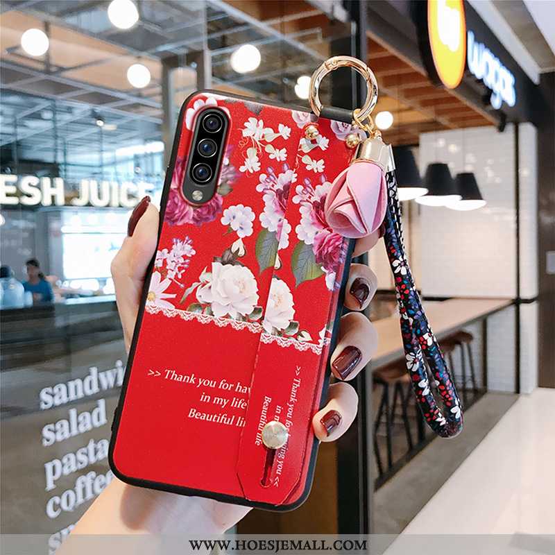 Hoesje Samsung Galaxy A70s Zacht Siliconen Hoes Trend Licht Net Red Dun Roze