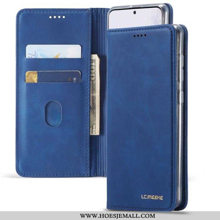 Hoesje Samsung Galaxy A71 Bescherming Mobiele Telefoon Anti-fall Hoes Ster Clamshell Blauw Blauwe