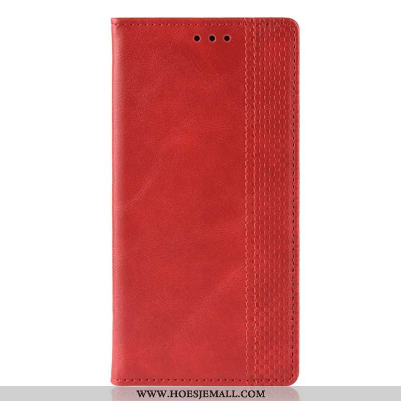 Hoes Samsung Galaxy A71 Leren Hoesje Bescherming Mobiele Telefoon Folio Ster Zwarte