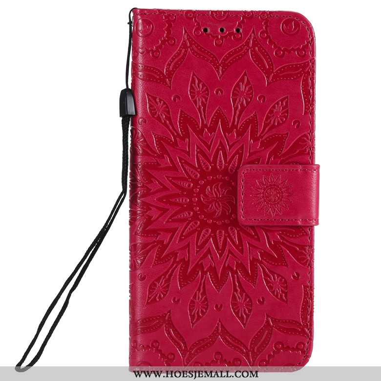 Hoesje Samsung Galaxy A71 Bescherming Leren Anti-fall Mobiele Telefoon Roze Bloemen Clamshell