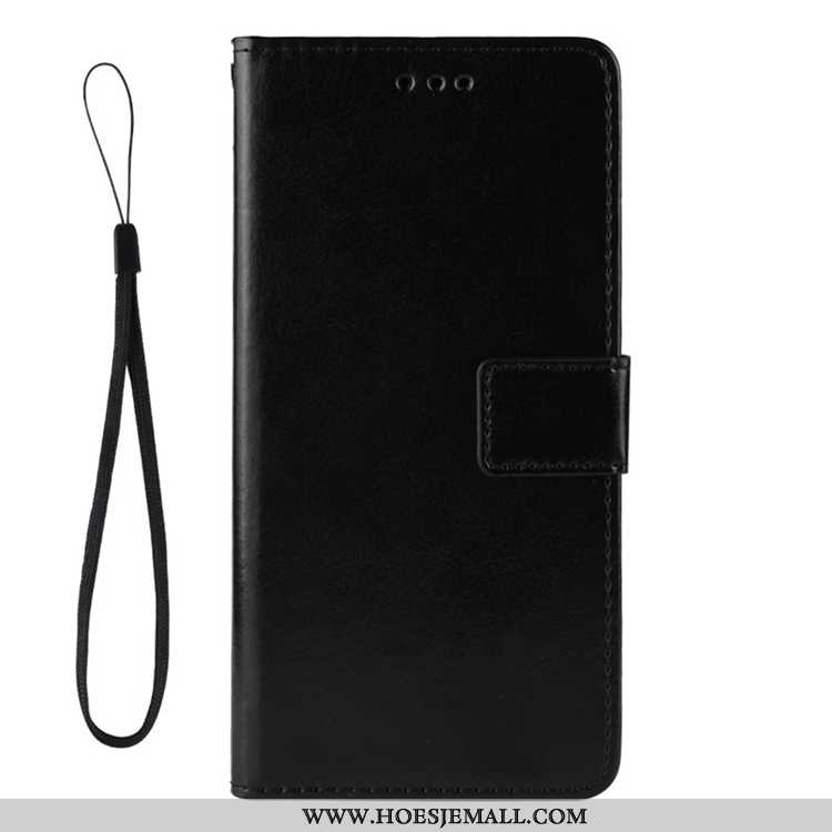 Hoesje Samsung Galaxy A71 Leren Kaart Mobiele Telefoon Ster Folio Zwart Zwarte