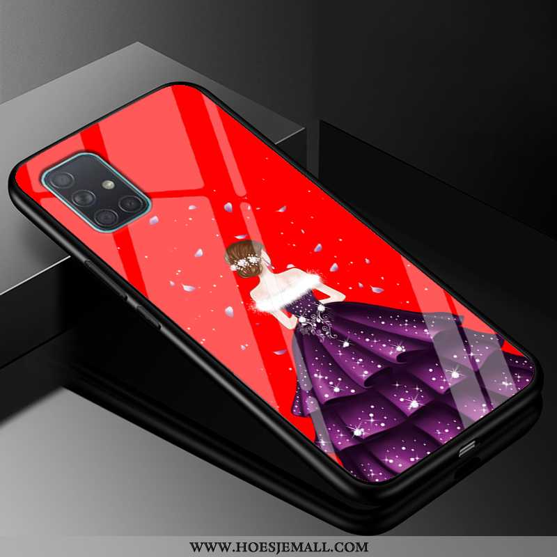 Hoes Samsung Galaxy A71 Mode Trend Bescherming Anti-fall Ster Gazen Rood