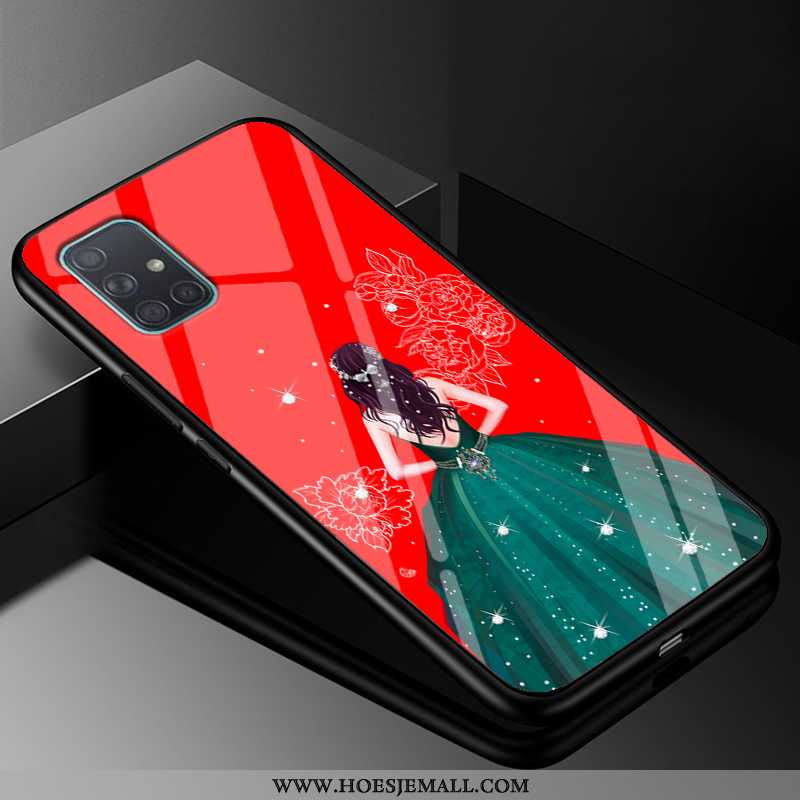 Hoes Samsung Galaxy A71 Mode Trend Bescherming Anti-fall Ster Gazen Rood