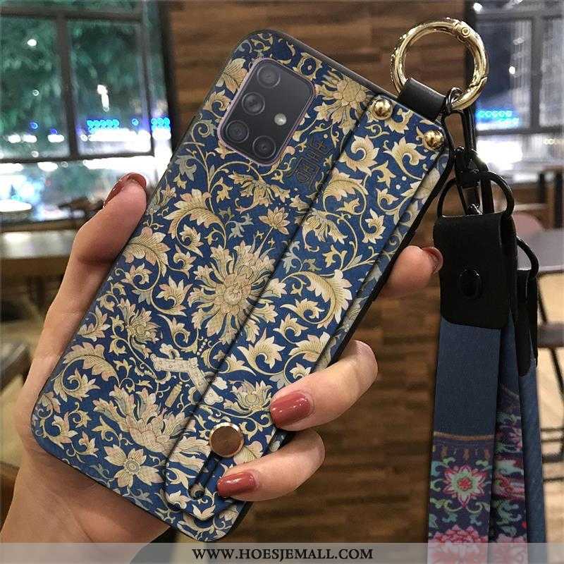 Hoes Samsung Galaxy A71 Zacht Bescherming Hanger Geel Chinese Stijl Ster Mobiele Telefoon