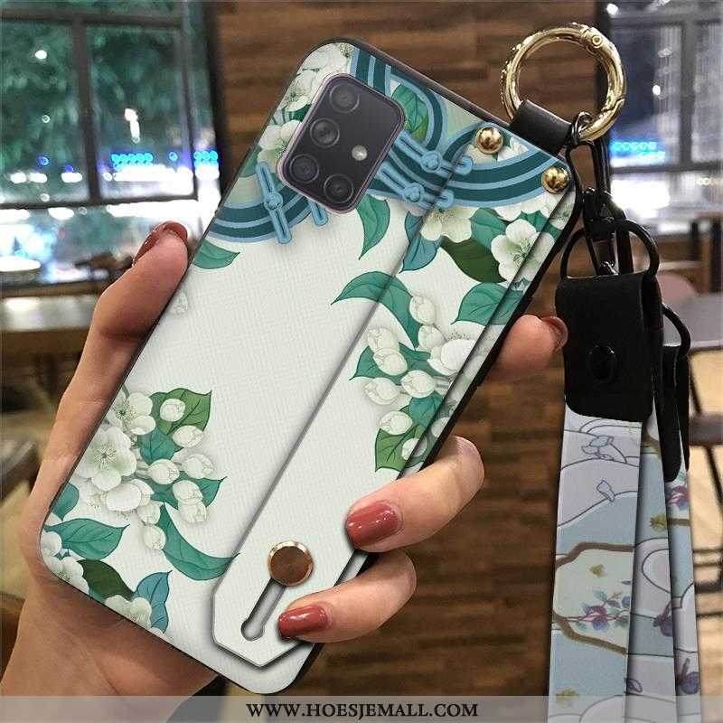 Hoes Samsung Galaxy A71 Zacht Bescherming Hanger Geel Chinese Stijl Ster Mobiele Telefoon