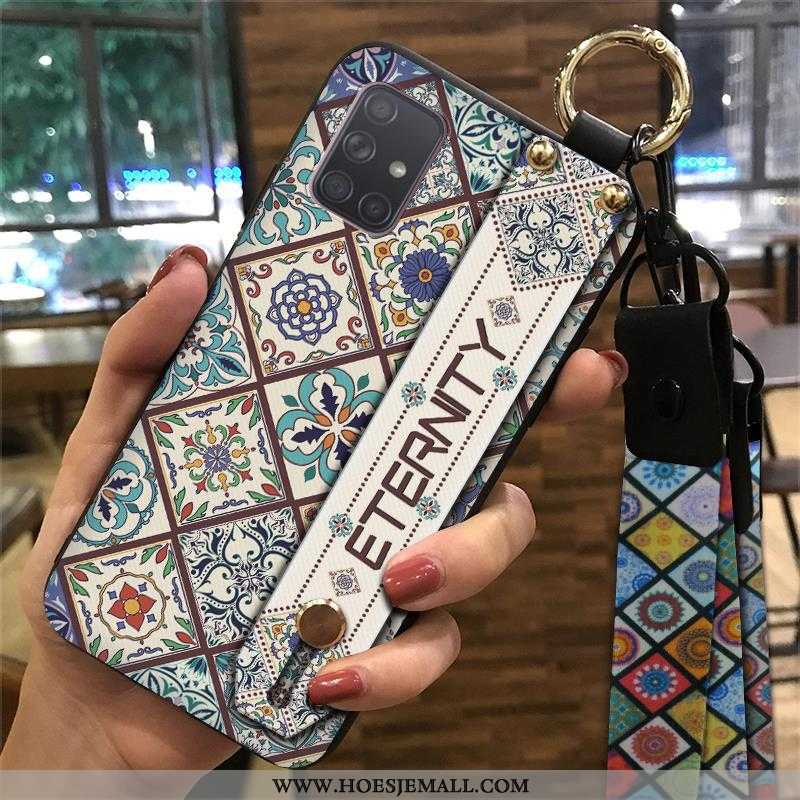 Hoes Samsung Galaxy A71 Zacht Bescherming Hanger Geel Chinese Stijl Ster Mobiele Telefoon