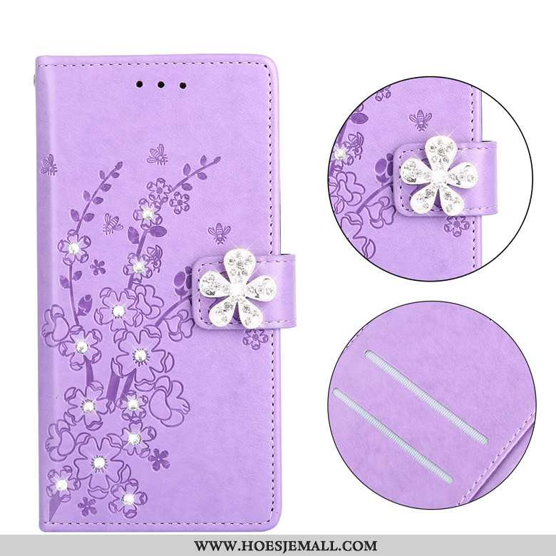 Hoesje Samsung Galaxy A71 Bescherming Leren Purper Mobiele Telefoon Anti-fall Ster Prunus