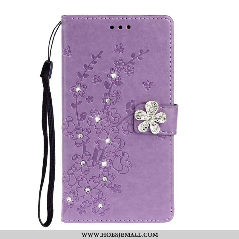 Hoesje Samsung Galaxy A71 Bescherming Leren Purper Mobiele Telefoon Anti-fall Ster Prunus