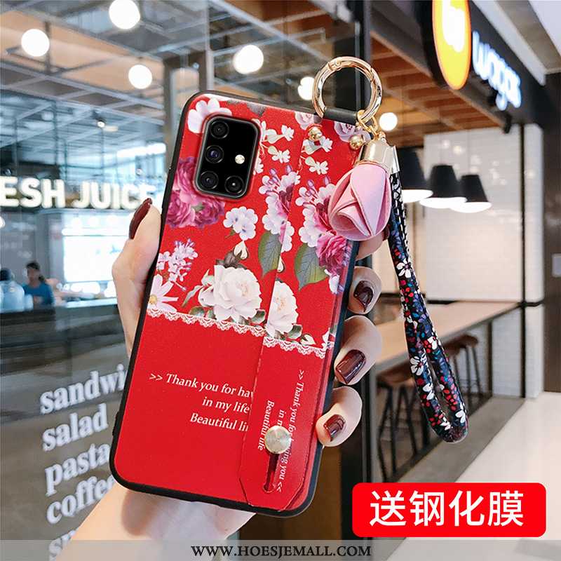 Hoesje Samsung Galaxy A71 Zacht Siliconen Rood Dun Mobiele Telefoon Licht