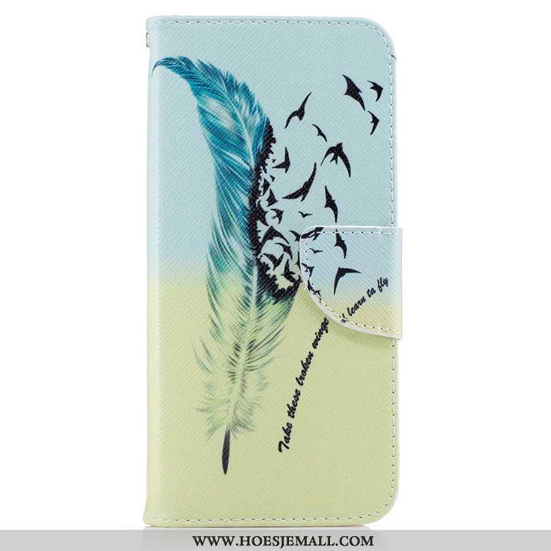 Hoes Samsung Galaxy A71 Bescherming Leren Hoesje Wit Geschilderd Ster Mobiele Telefoon Witte