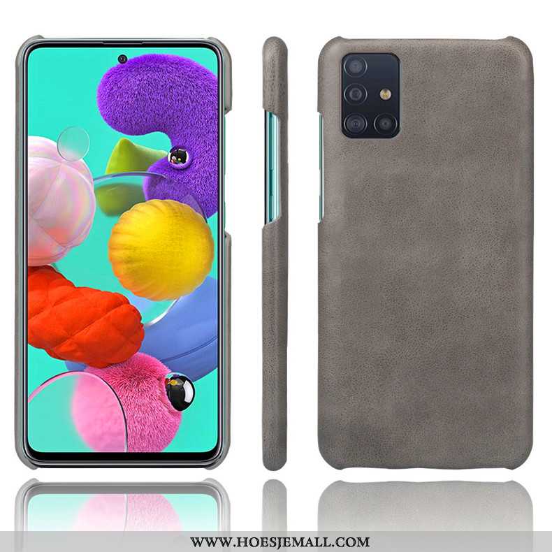 Hoesje Samsung Galaxy A71 Bescherming Schrobben Anti-fall Mobiele Telefoon Hoes Hard Donkerblauwe