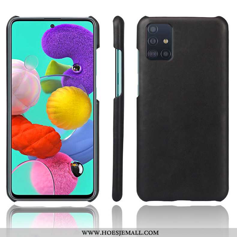 Hoesje Samsung Galaxy A71 Bescherming Schrobben Anti-fall Mobiele Telefoon Hoes Hard Donkerblauwe