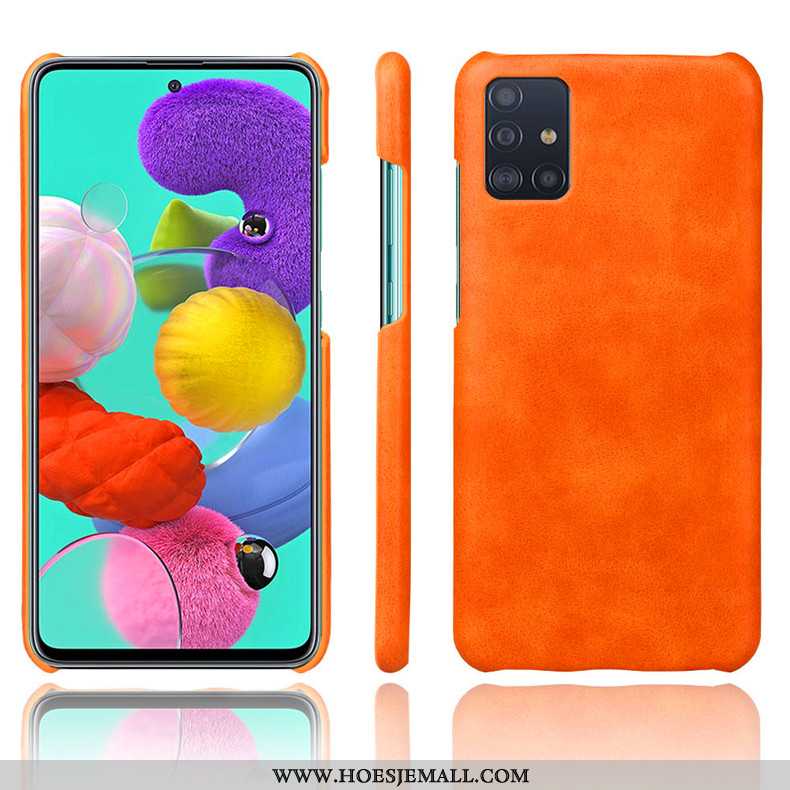 Hoesje Samsung Galaxy A71 Bescherming Schrobben Anti-fall Mobiele Telefoon Hoes Hard Donkerblauwe