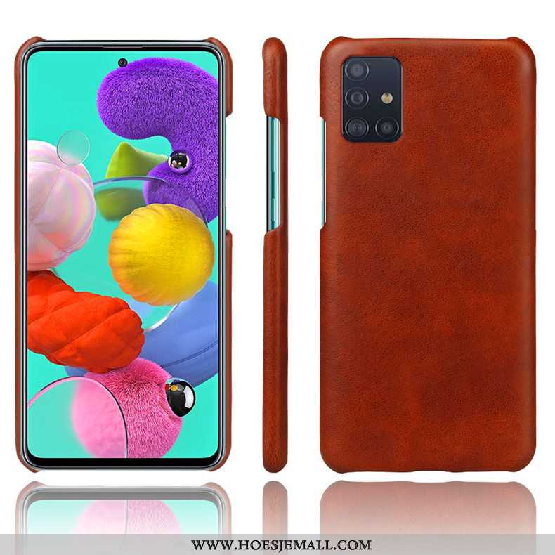 Hoesje Samsung Galaxy A71 Bescherming Schrobben Anti-fall Mobiele Telefoon Hoes Hard Donkerblauwe