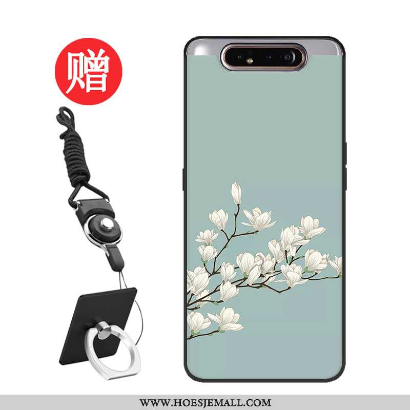 Hoesje Samsung Galaxy A80 Siliconen Bescherming Skärmskydd Rood Patroon Persoonlijk Mobiele Telefoon