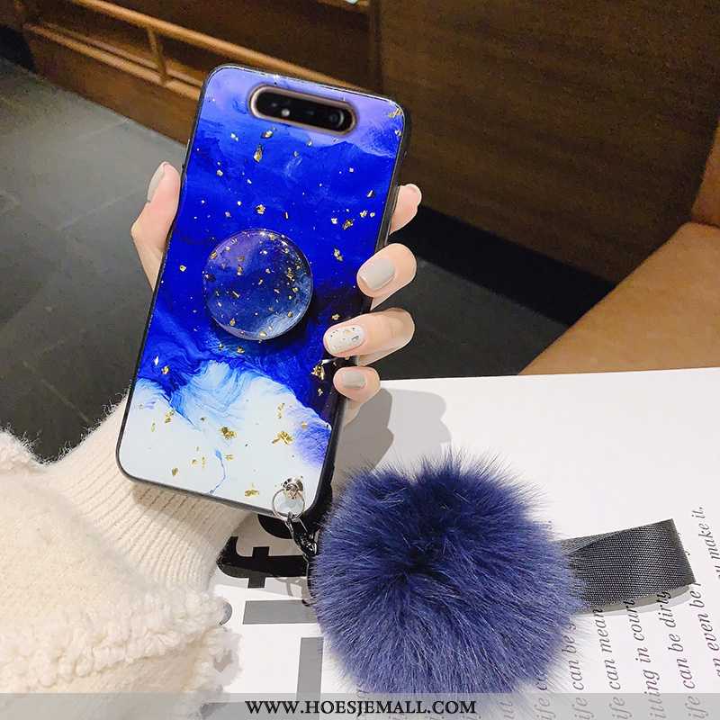 Hoesje Samsung Galaxy A80 Zacht Siliconen Mobiele Telefoon Blauw Anti-fall All Inclusive Ster Blauwe