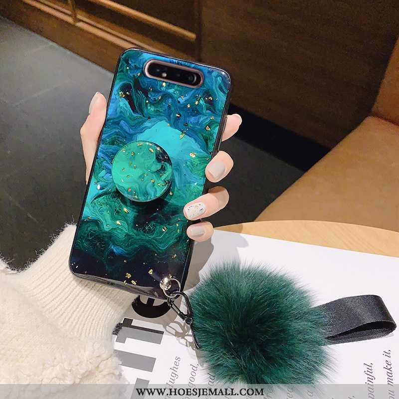 Hoesje Samsung Galaxy A80 Zacht Siliconen Mobiele Telefoon Blauw Anti-fall All Inclusive Ster Blauwe