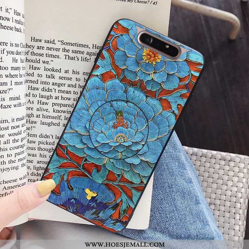 Hoesje Samsung Galaxy A80 Trend Zacht Nieuw Anti-fall Blauw Bescherming Wind Blauwe