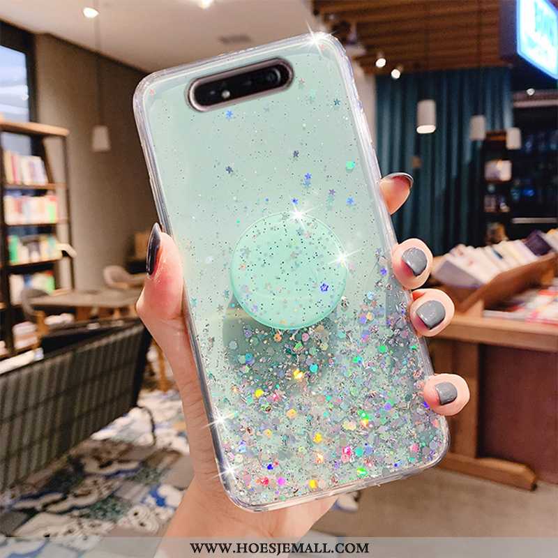 Hoesje Samsung Galaxy A80 Kristal Mode Trend Zacht Licht Mini Groen