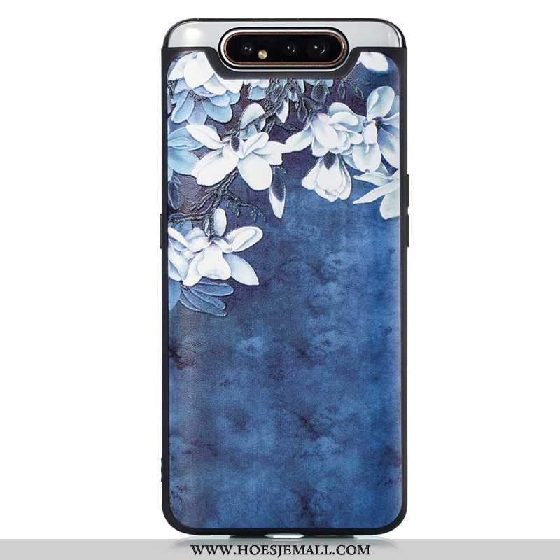 Hoesje Samsung Galaxy A80 Persoonlijk Spotprent 2020 Hoes Blauw Ster Blauwe