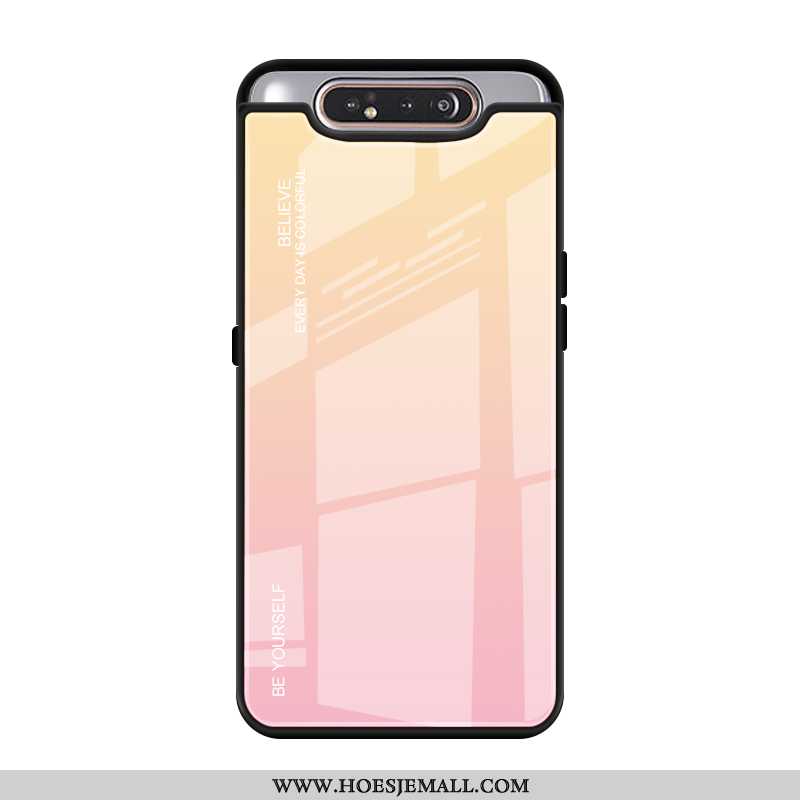 Hoesje Samsung Galaxy A80 Glas Scheppend Hoes All Inclusive Mobiele Telefoon Bescherming Purper