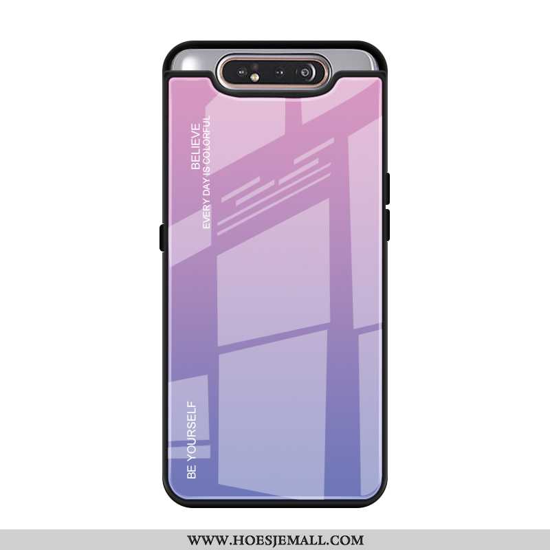 Hoesje Samsung Galaxy A80 Glas Scheppend Hoes All Inclusive Mobiele Telefoon Bescherming Purper