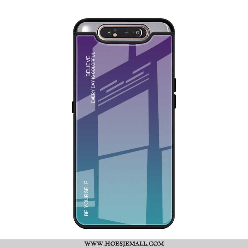 Hoesje Samsung Galaxy A80 Glas Scheppend Hoes All Inclusive Mobiele Telefoon Bescherming Purper