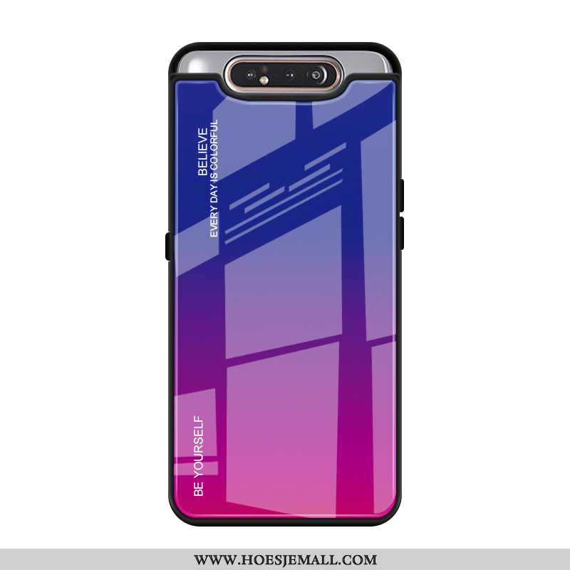 Hoesje Samsung Galaxy A80 Glas Scheppend Hoes All Inclusive Mobiele Telefoon Bescherming Purper