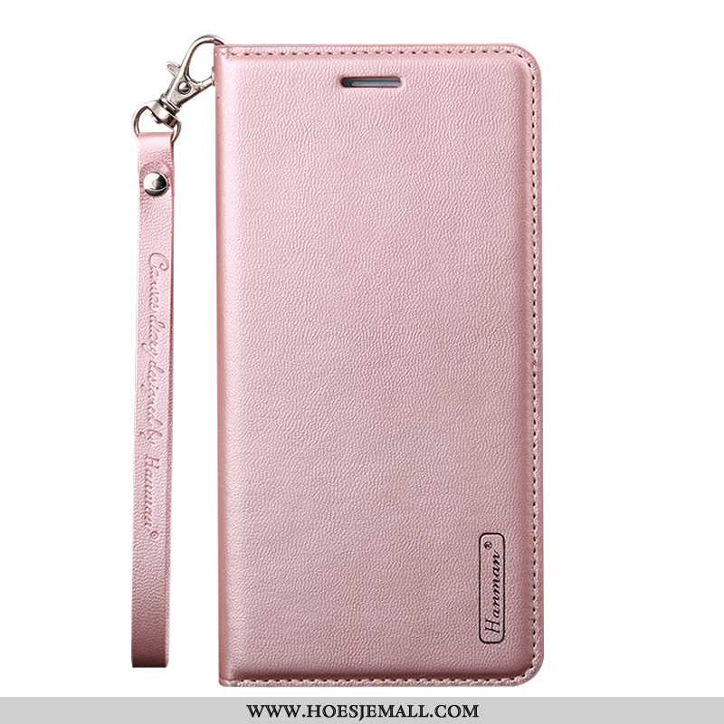 Hoesje Samsung Galaxy A80 Leren Mode Ster Roze Folio Mobiele Telefoon