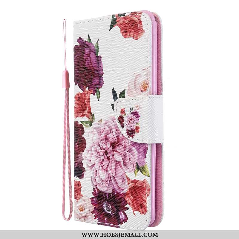 Hoes Samsung Galaxy A80 Bescherming Leren Hoesje Mobiele Telefoon Folio Roze Ster