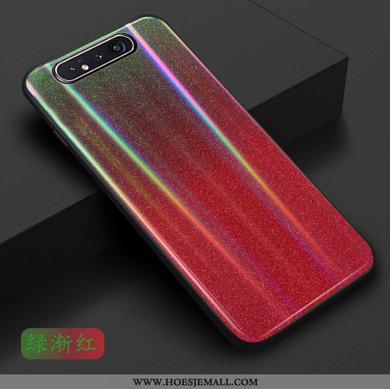 Hoes Samsung Galaxy A80 Trend Skärmskydd Rood Glas Mobiele Telefoon Bescherming Ster