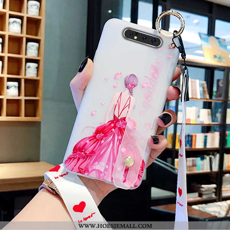 Hoesje Samsung Galaxy A80 Persoonlijk Scheppend Bescherming Anti-fall Hoes Mobiele Telefoon Roze