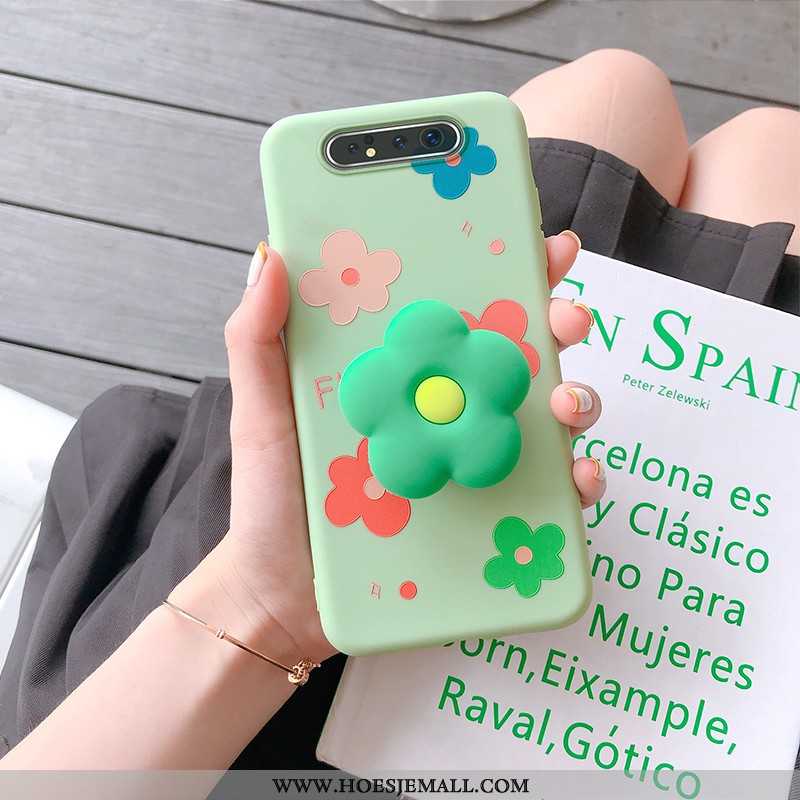 Hoes Samsung Galaxy A80 Persoonlijk Spotprent Mini Hoesje Bloemen Mobiele Telefoon Trend Groen