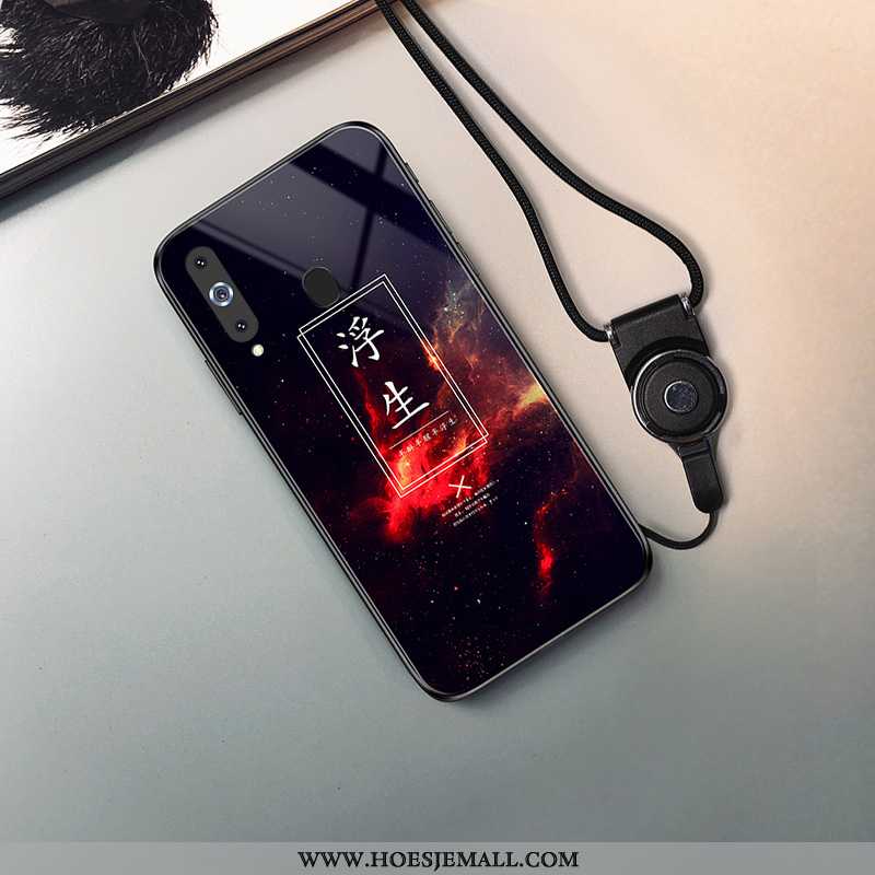 Hoes Samsung Galaxy A8s Hanger Scheppend Hoesje Zacht Mobiele Telefoon Bescherming Ster Donkerblauwe