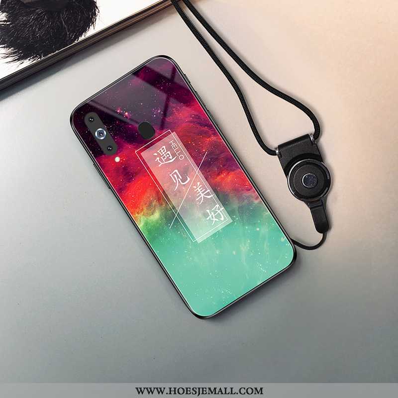 Hoes Samsung Galaxy A8s Hanger Scheppend Hoesje Zacht Mobiele Telefoon Bescherming Ster Donkerblauwe