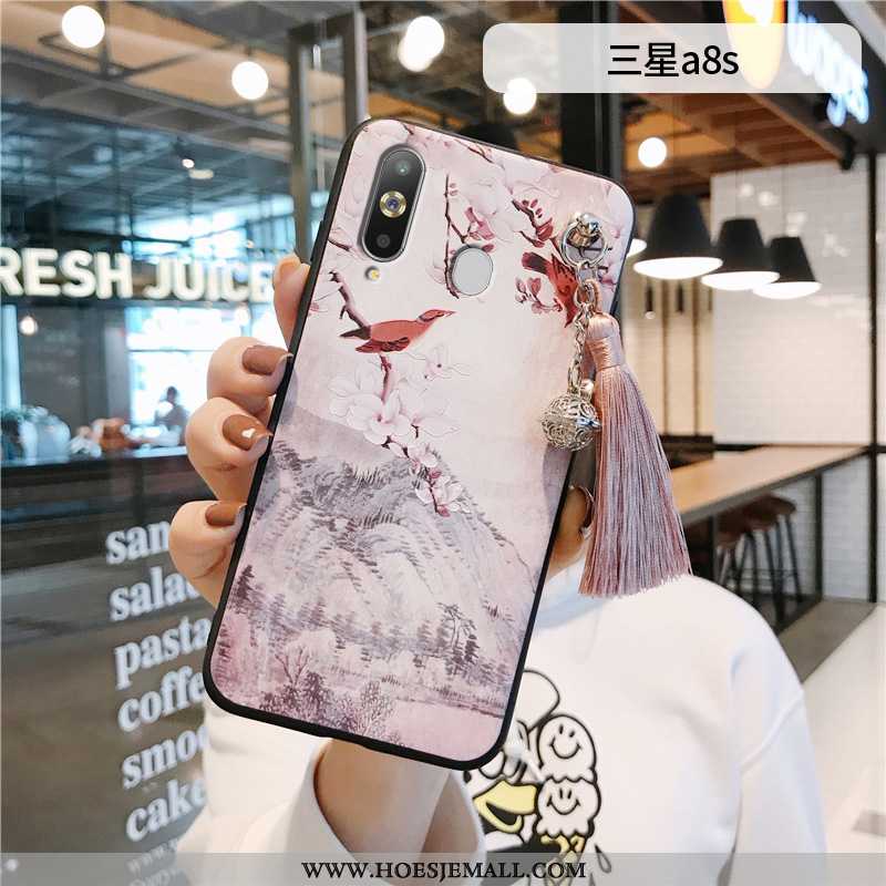 Hoes Samsung Galaxy A8s Bescherming Scheppend Kwasten Anti-fall Hoesje Roze