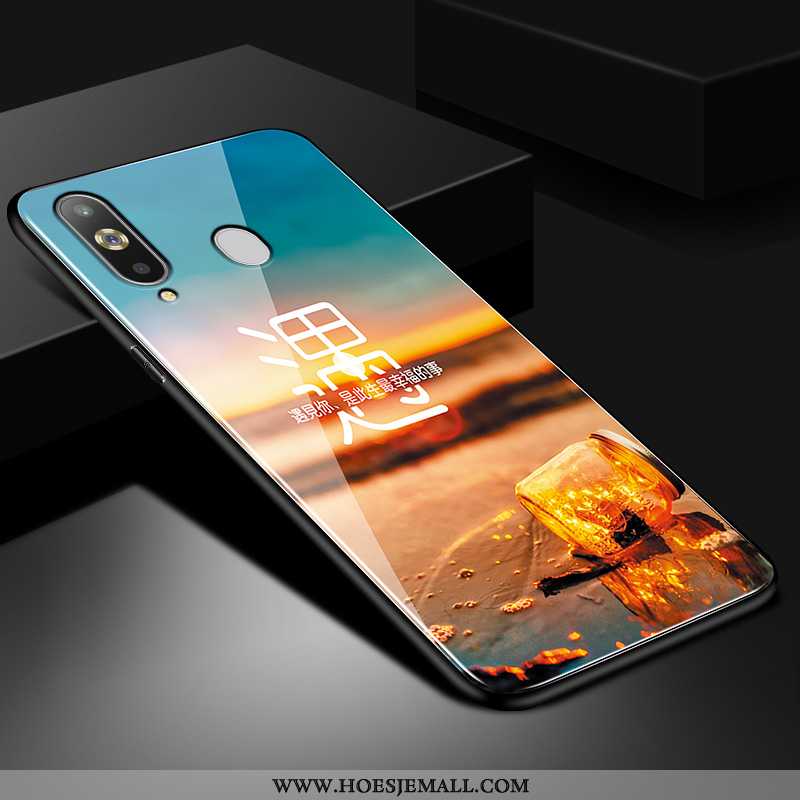 Hoes Samsung Galaxy A8s Spotprent Trend Ster Siliconen Net Red Zacht Bescherming Zwarte