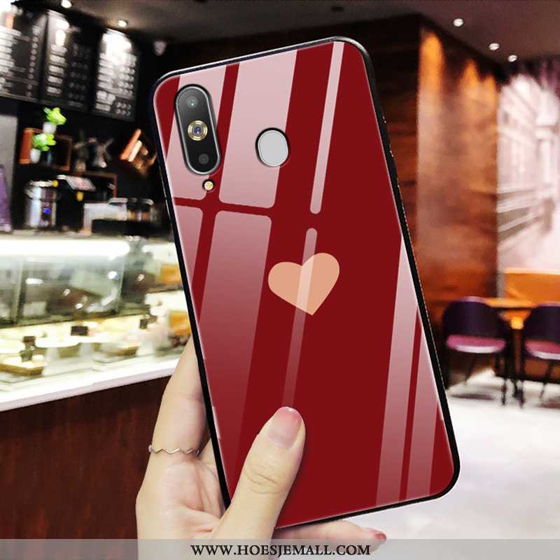 Hoesje Samsung Galaxy A8s Super Dun Trend Net Red Bescherming Anti-fall Eenvoudige Rood