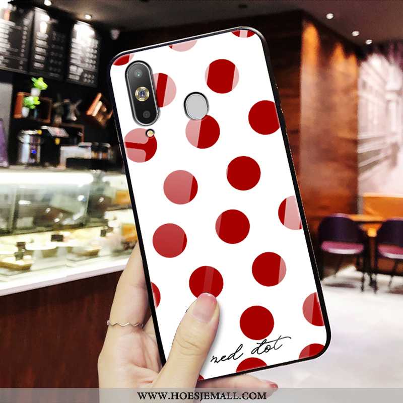 Hoesje Samsung Galaxy A8s Super Dun Trend Net Red Bescherming Anti-fall Eenvoudige Rood