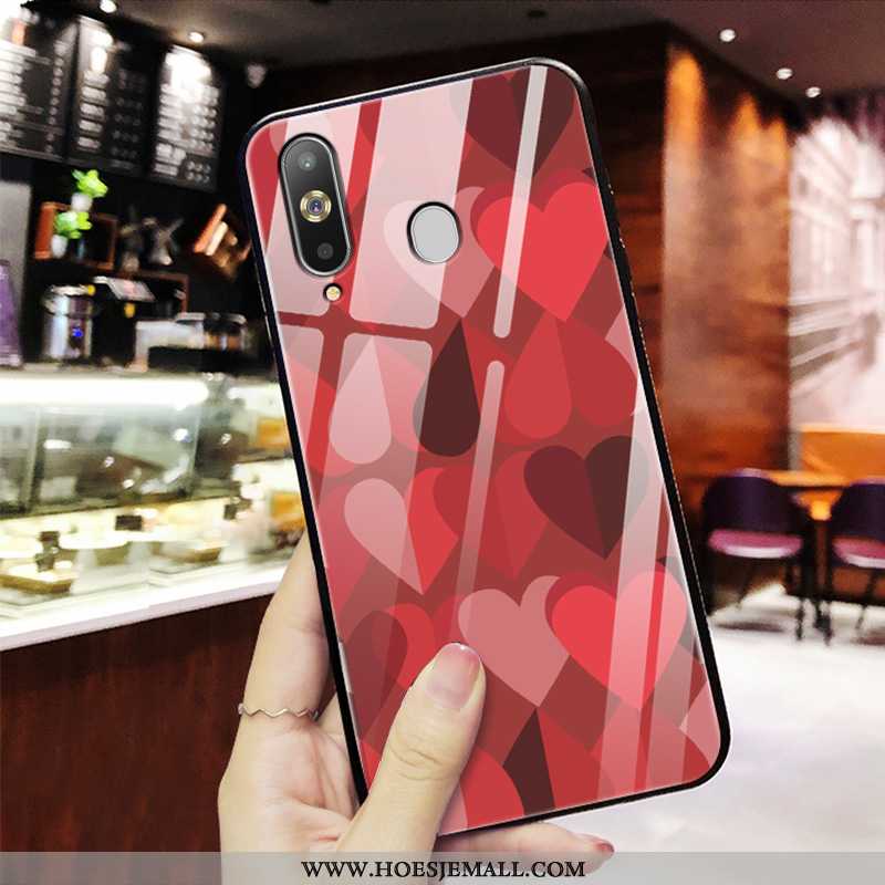 Hoesje Samsung Galaxy A8s Super Dun Trend Net Red Bescherming Anti-fall Eenvoudige Rood