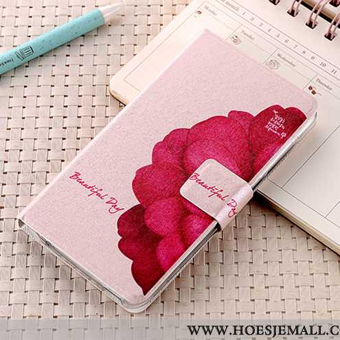 Hoes Samsung Galaxy A8s Zacht Bescherming Anti-fall Portemonnee Mobiele Telefoon Leren Hoesje Purper