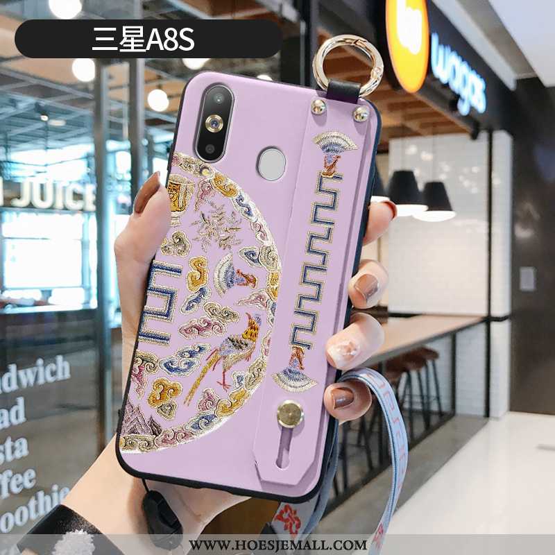 Hoes Samsung Galaxy A8s Mode Persoonlijk Patroon Ster Vers Ondersteuning Anti-fall Roze