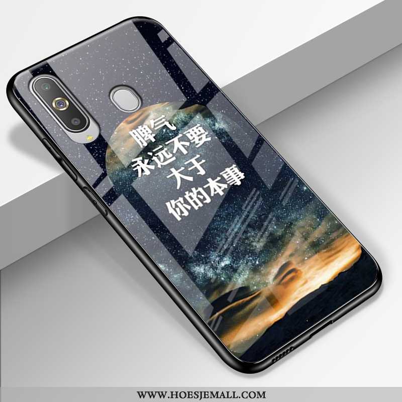 Hoes Samsung Galaxy A8s Bescherming Glas Lovers Kunst Mobiele Telefoon Trend Landschap Donkerblauwe