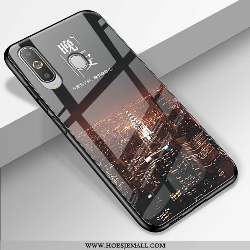 Hoes Samsung Galaxy A8s Bescherming Glas Lovers Kunst Mobiele Telefoon Trend Landschap Donkerblauwe