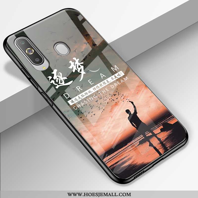 Hoes Samsung Galaxy A8s Bescherming Glas Lovers Kunst Mobiele Telefoon Trend Landschap Donkerblauwe